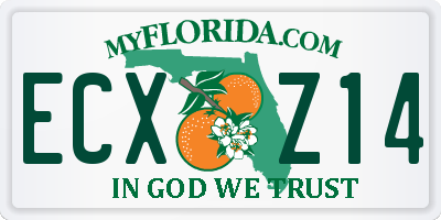 FL license plate ECXZ14