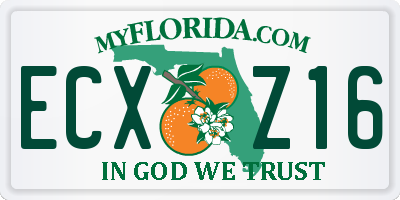 FL license plate ECXZ16