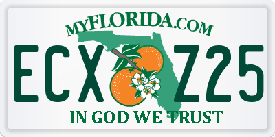 FL license plate ECXZ25