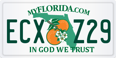 FL license plate ECXZ29