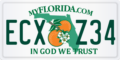 FL license plate ECXZ34