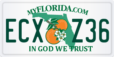 FL license plate ECXZ36