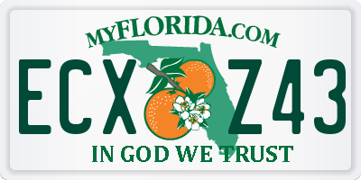 FL license plate ECXZ43