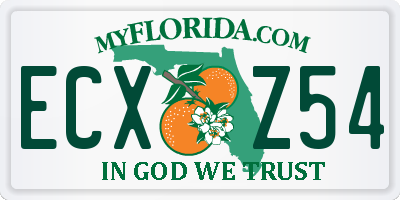 FL license plate ECXZ54