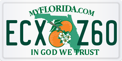 FL license plate ECXZ60