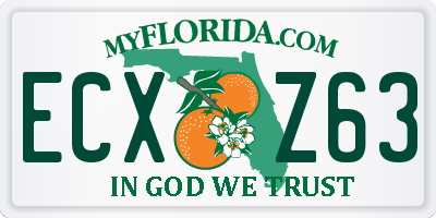 FL license plate ECXZ63