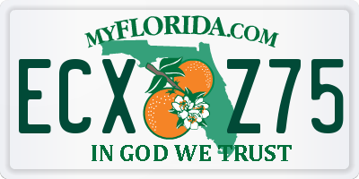 FL license plate ECXZ75