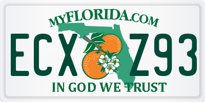 FL license plate ECXZ93