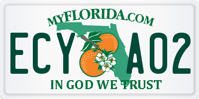 FL license plate ECYA02