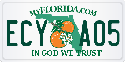 FL license plate ECYA05