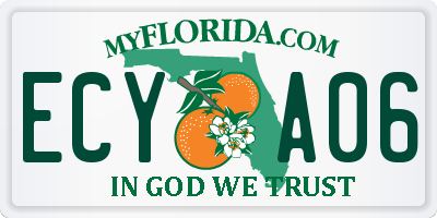 FL license plate ECYA06