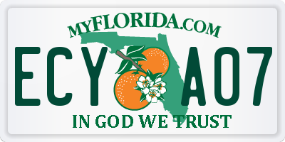 FL license plate ECYA07