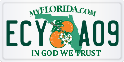 FL license plate ECYA09