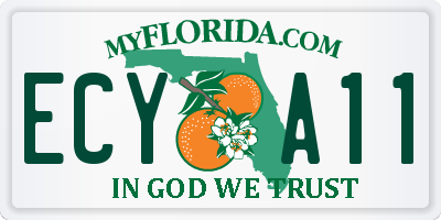 FL license plate ECYA11