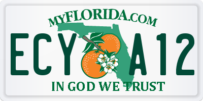 FL license plate ECYA12