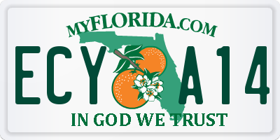 FL license plate ECYA14