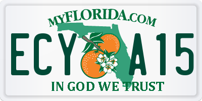 FL license plate ECYA15
