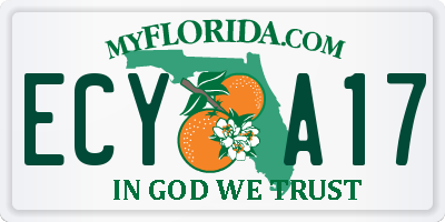 FL license plate ECYA17
