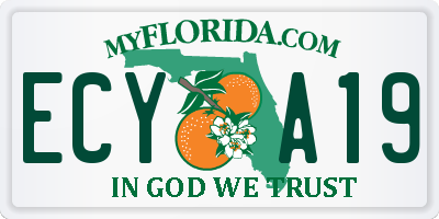FL license plate ECYA19