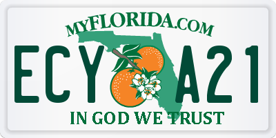 FL license plate ECYA21