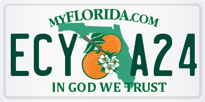FL license plate ECYA24
