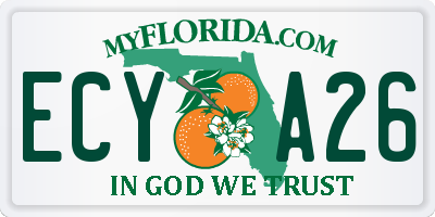 FL license plate ECYA26
