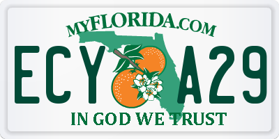 FL license plate ECYA29