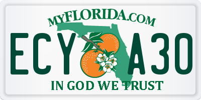 FL license plate ECYA30