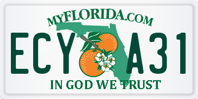 FL license plate ECYA31