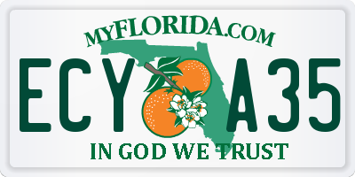 FL license plate ECYA35
