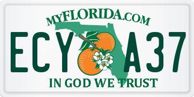 FL license plate ECYA37
