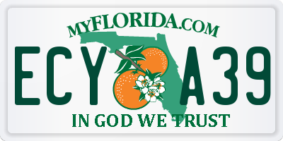 FL license plate ECYA39