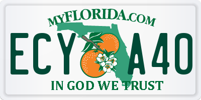 FL license plate ECYA40