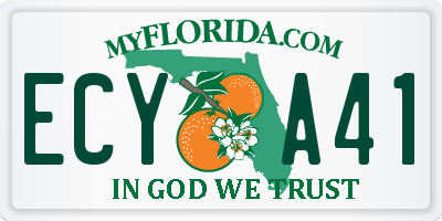 FL license plate ECYA41