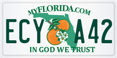 FL license plate ECYA42