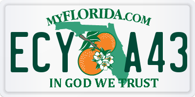 FL license plate ECYA43