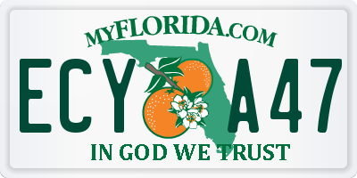 FL license plate ECYA47