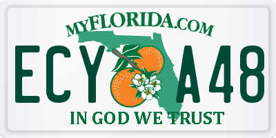 FL license plate ECYA48