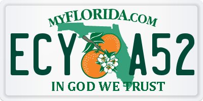 FL license plate ECYA52