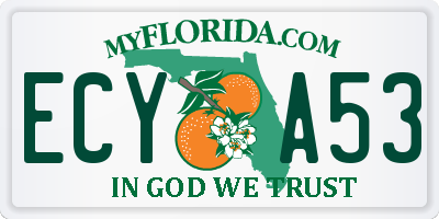 FL license plate ECYA53