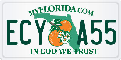 FL license plate ECYA55