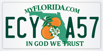 FL license plate ECYA57