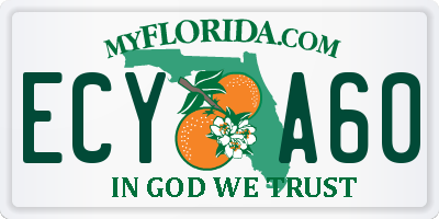 FL license plate ECYA60