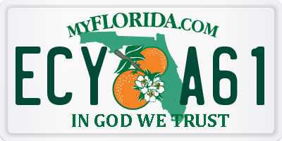 FL license plate ECYA61
