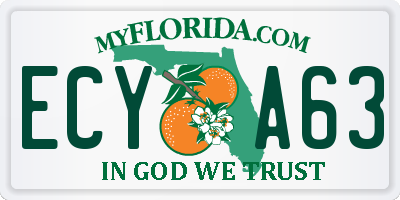FL license plate ECYA63