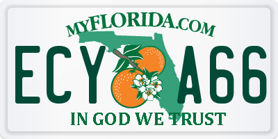 FL license plate ECYA66