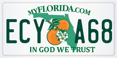 FL license plate ECYA68