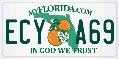 FL license plate ECYA69
