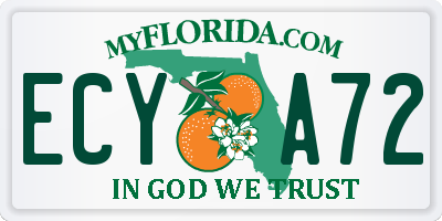 FL license plate ECYA72