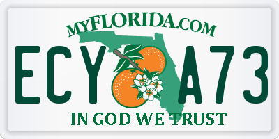 FL license plate ECYA73